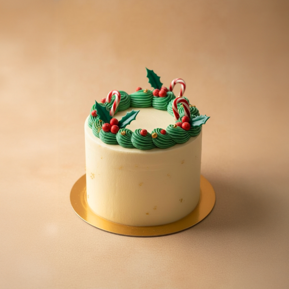 Custard-Berry-Christmas-Cake
