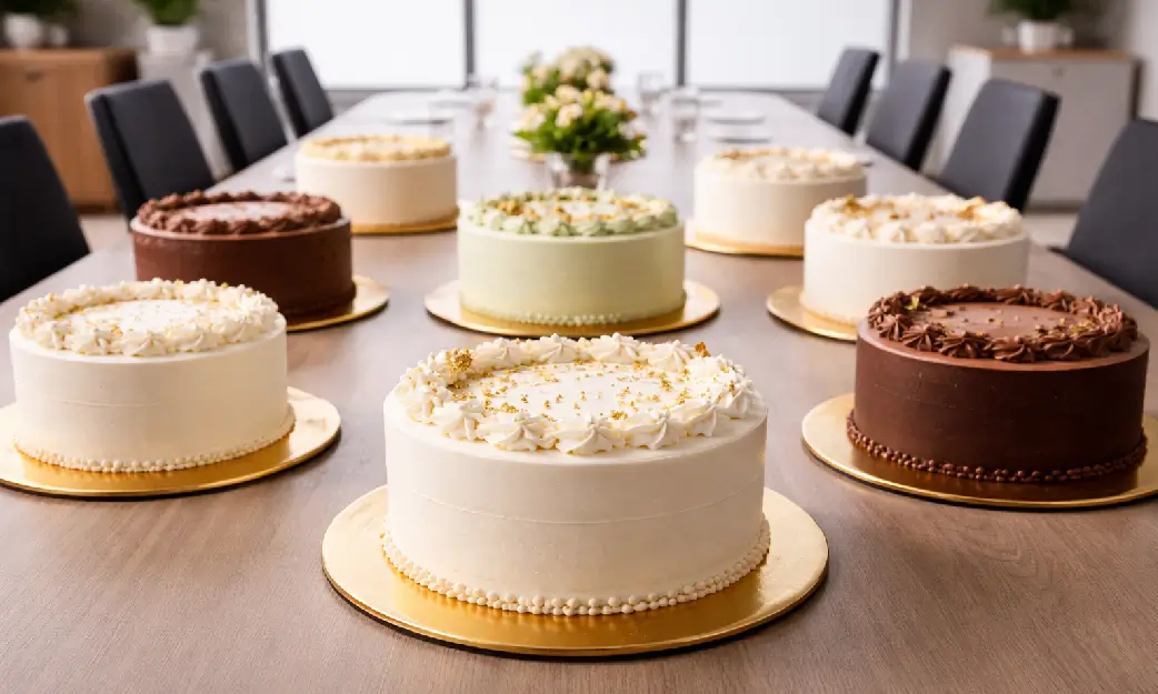 employee appreciation corporate cakes in Dubai arranged for office celebrations with clean presentation